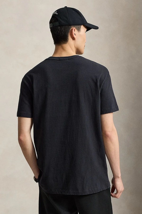 Футболка basic чоловіча бавовняна Polo Ralph Lauren колір чорний