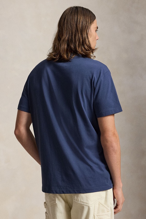 Футболка чоловіча бавовняна Polo Ralph Lauren колір блакитний фото 2