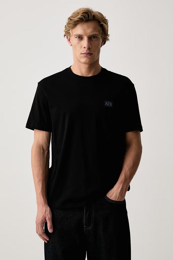 Футболка чоловіча бавовняна Armani Exchange колір чорний
