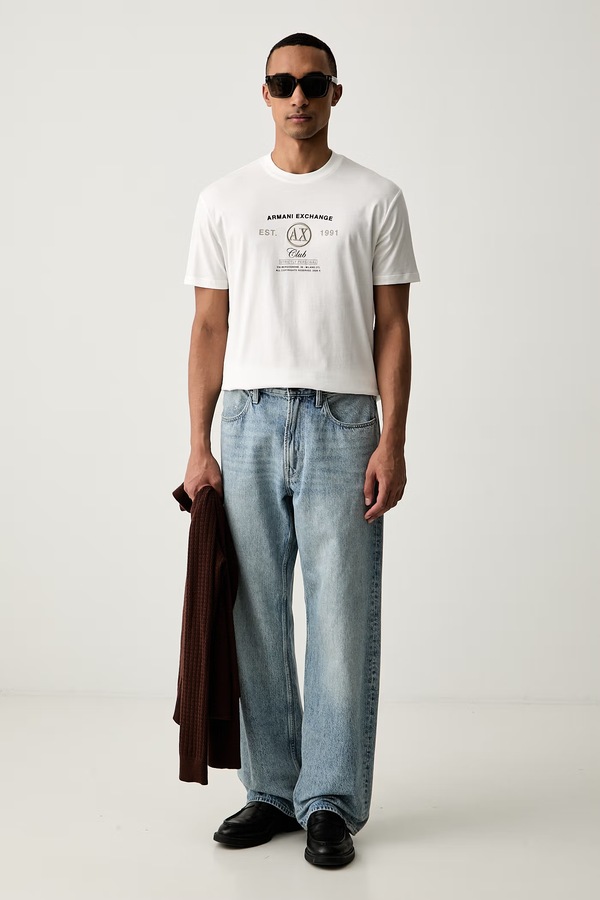 Футболка мужская хлопковая Armani Exchange цвет белый
