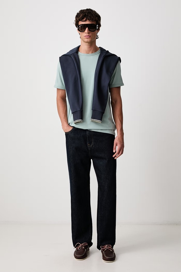 Футболка мужская хлопковая Fred Perry цвет бирюзовый