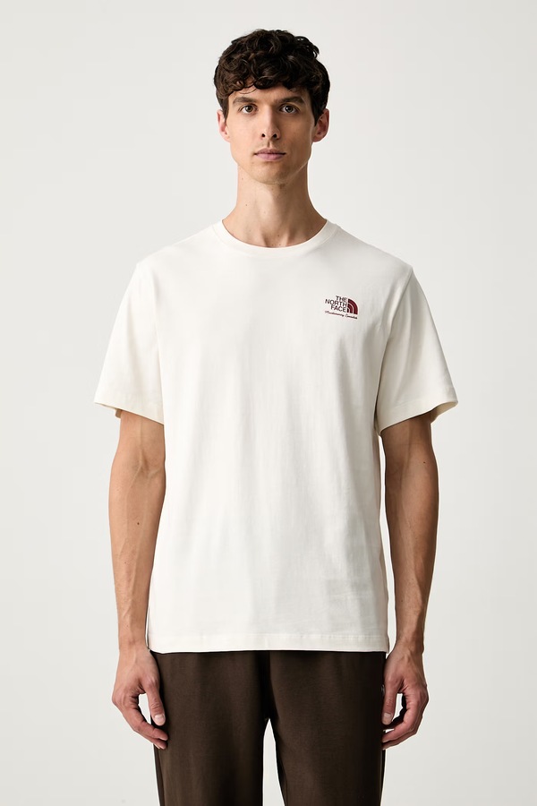 Футболка чоловіча бавовняна The North Face Relaxed колір бежевий фото 3