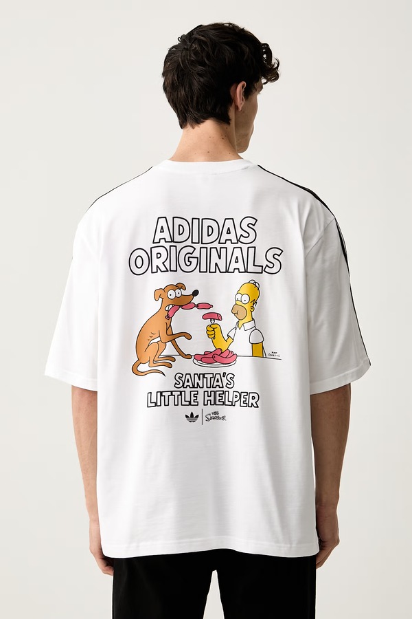 Футболка чоловіча бавовняна adidas Originals Little Santas Helper колір білий