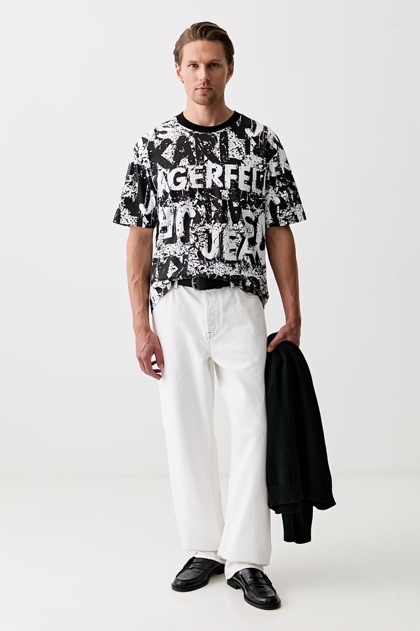 Футболка чоловіча бавовняна Karl Lagerfeld Jeans колір чорний
