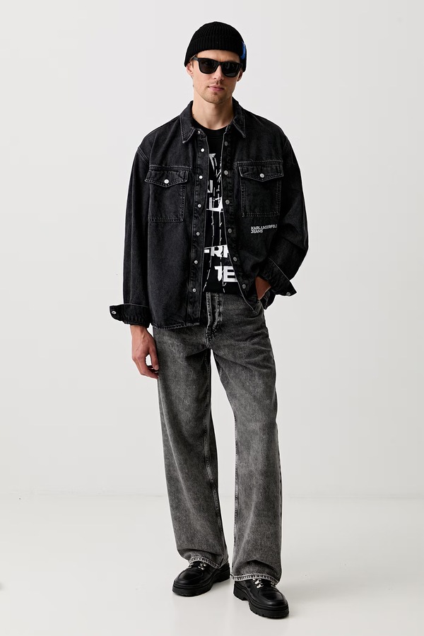 Футболка чоловіча бавовняна Karl Lagerfeld Jeans колір чорний
