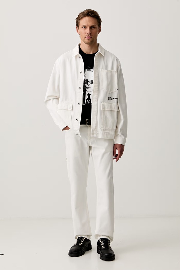 Футболка чоловіча бавовняна Karl Lagerfeld Jeans колір чорний