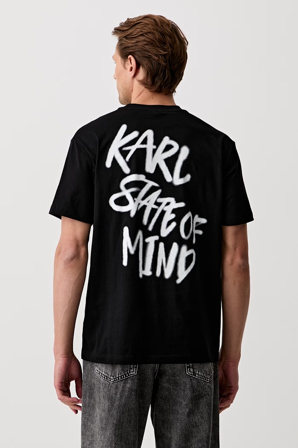 Футболка мужская хлопковая Karl Lagerfeld Jeans цвет черный