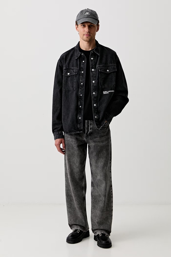 Футболка мужская хлопковая Karl Lagerfeld Jeans цвет черный