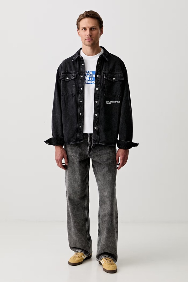 Футболка мужская хлопковая Karl Lagerfeld Jeans цвет белый