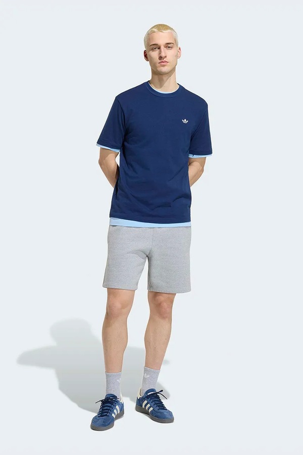 Футболка мужская хлопковая adidas Originals Trefoil Essentials цвет темно-синий фото 2