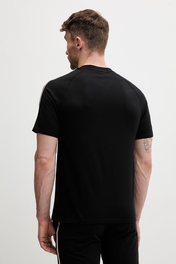 Футболка lounge чоловіча бавовняна BOSS Iconic T-Shirt колір чорний фото 2