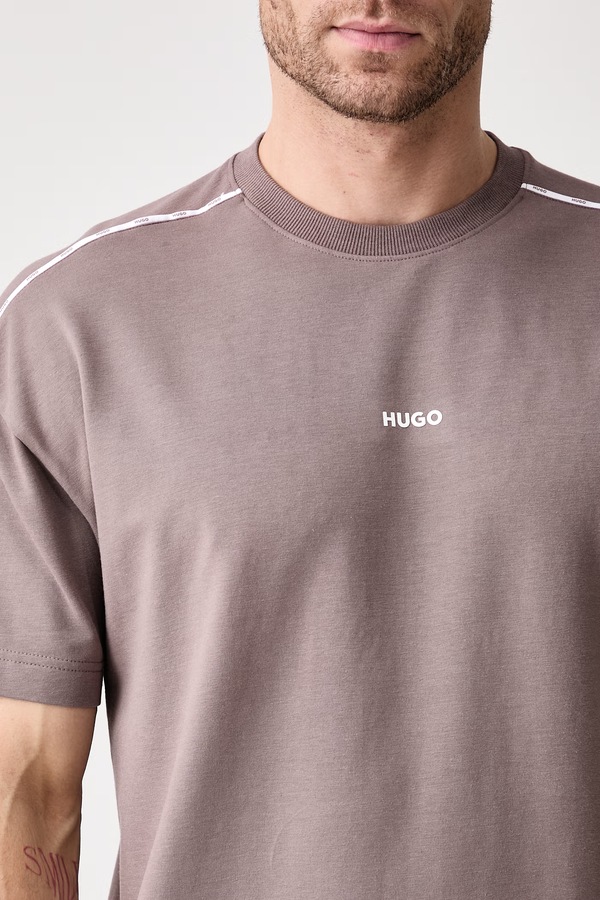 Футболка оверсайз чоловіча з бавовною HUGO NOAH T-SHIRT колір помаранчевий фото 3
