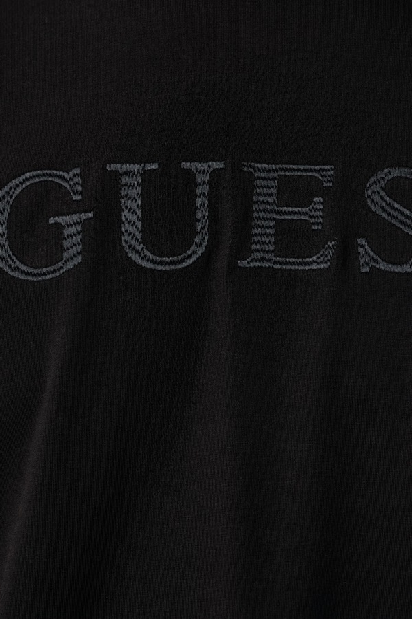 Футболка чоловіча бавовняна з еластаном Guess PRAT колір чорний фото 4
