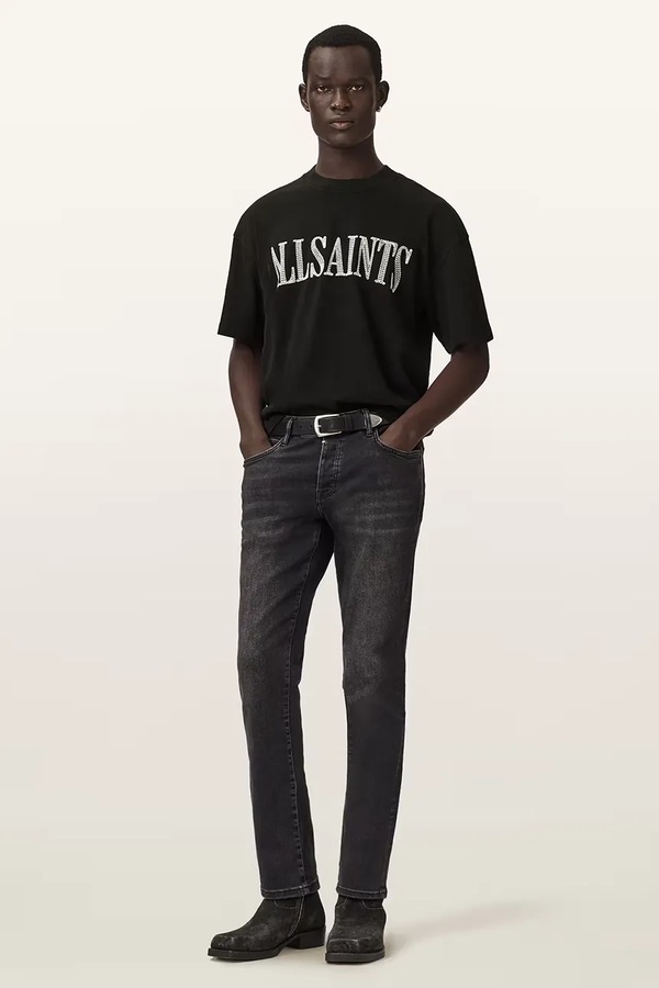 Футболка мужская хлопковая AllSaints DASH цвет черный фото 2