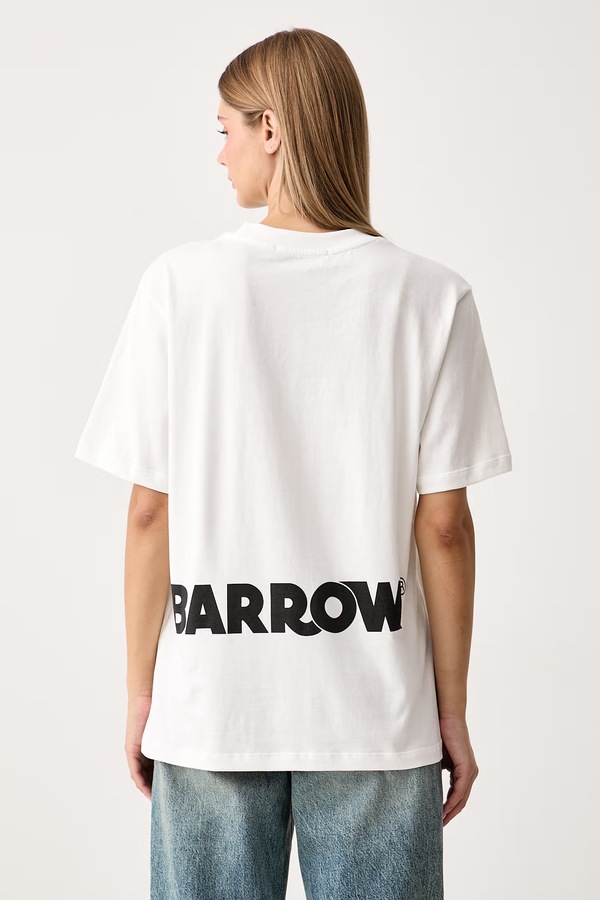 Футболка хлопковая Barrow цвет белый фото 2