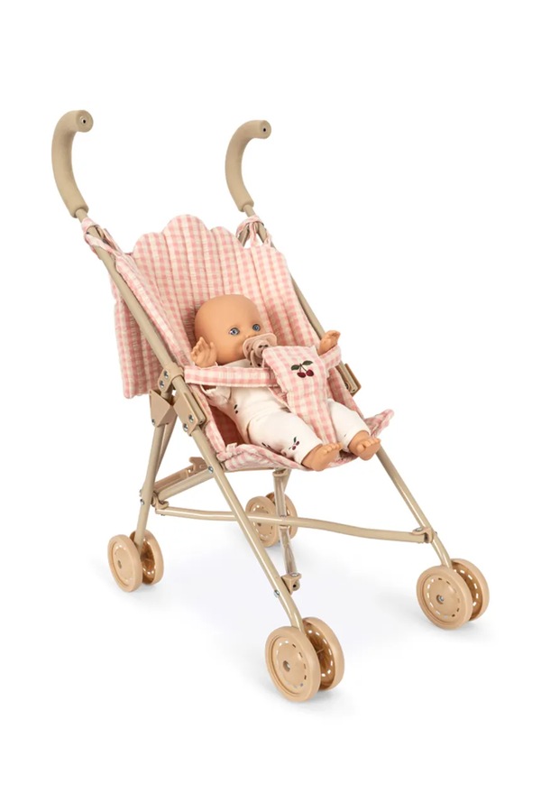 Набір іграшок дитячий Konges Sløjd POPPY DOLL STROLLER SET колір бежевий