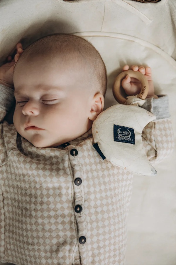 Прорізувач дитячий бавовняний La Millou BEBE MIGNON VANILLA колір бежевий фото 3