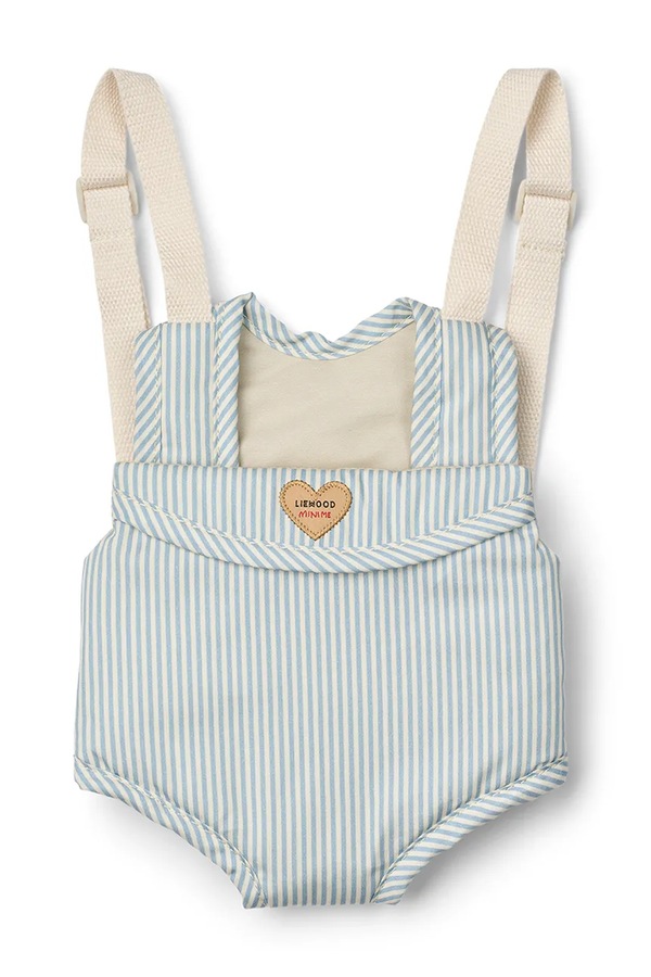 Переноска для ляльок дитяча бавовняна Liewood Eleanor Doll Carrier колір блакитний