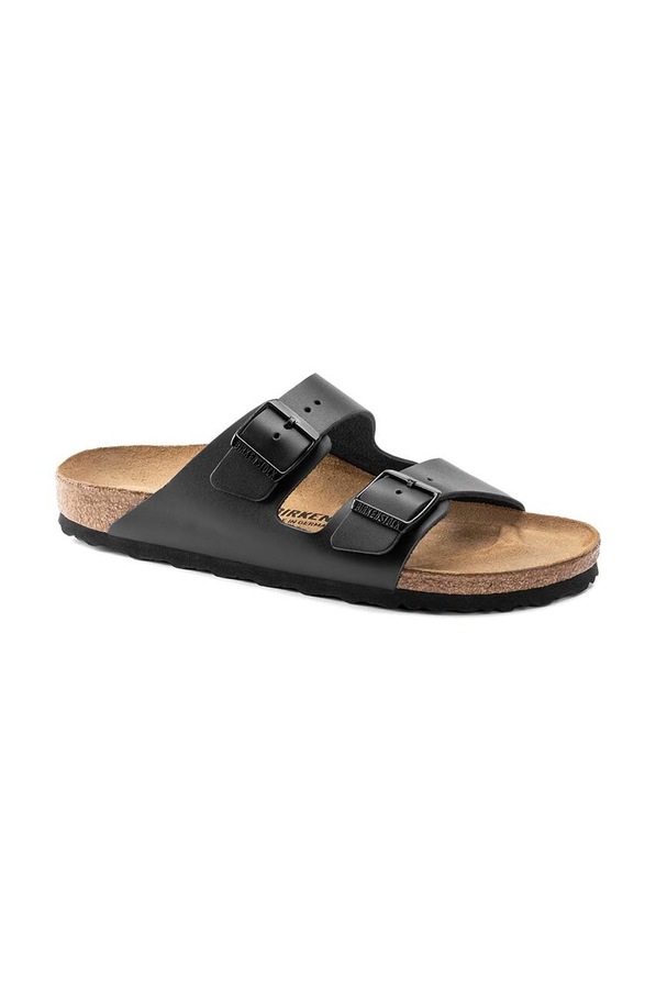 Кожаные шлепанцы Birkenstock Arizona цвет черный