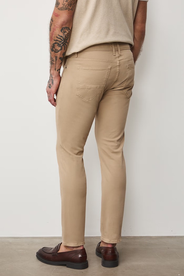 Штани slim fit чоловічі бавовняні з еластаном Medicine колір бежевий фото 2