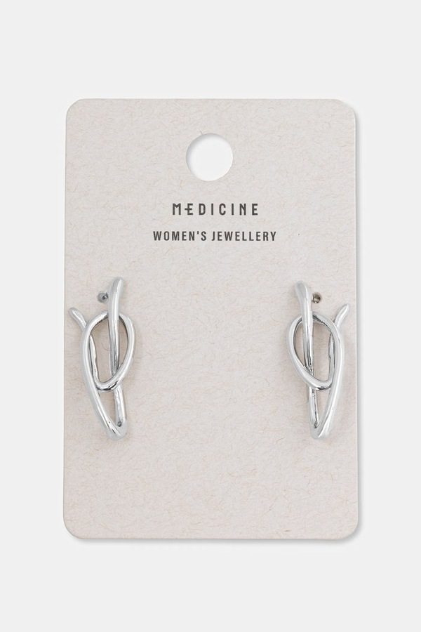 Сережки жіночі Medicine колір срібний фото 4
