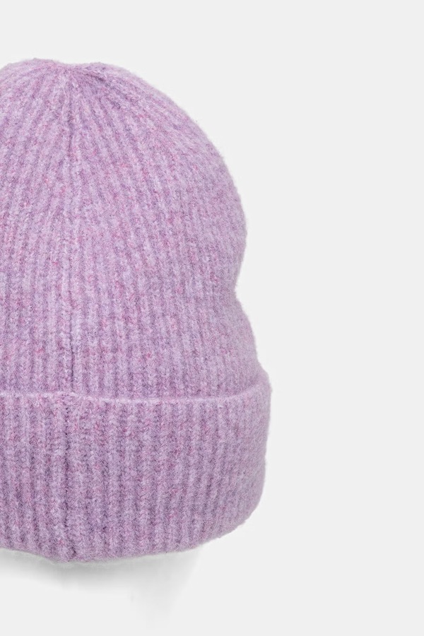 Шапка beanie жіноча з додаванням вовни Medicine колір фіолетовий фото 3
