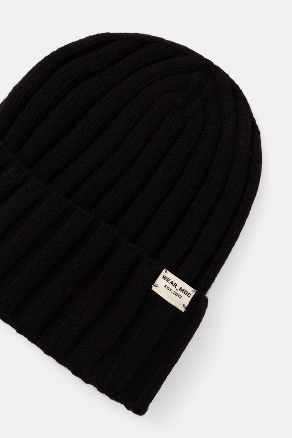 Шапка beanie чоловіча з додаванням вовни Medicine колір чорний фото 3