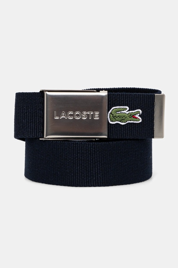 Ремінь чоловічий Lacoste колір темно-синій