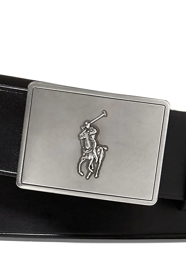 Ремінь чоловічий шкіряний Polo Ralph Lauren колір чорний фото 2