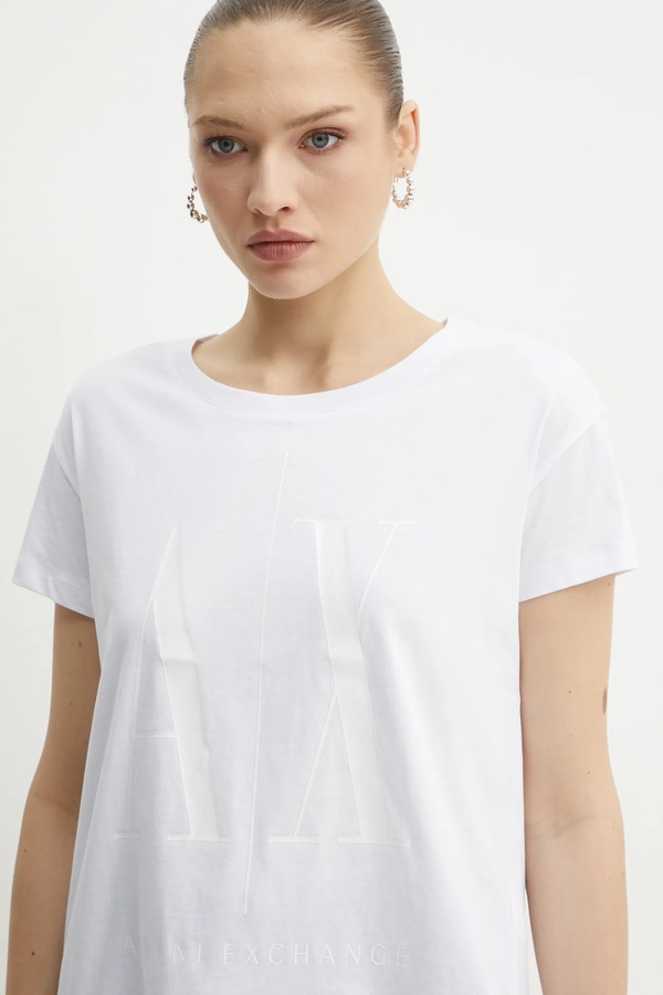 Футболка Armani Exchange колір білий фото 2