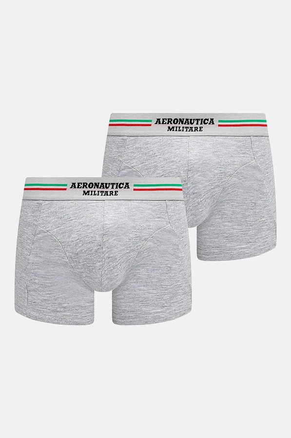 Боксери Aeronautica Militare (2-pack) колір сірий