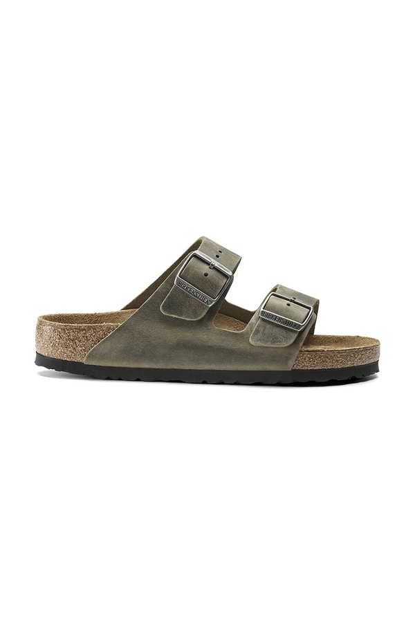 Шкіряні шльопанці Birkenstock Arizona колір зелений