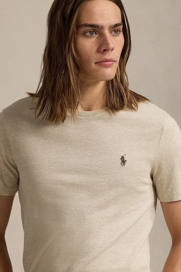 Футболка Polo Ralph Lauren колір бежевий фото 4