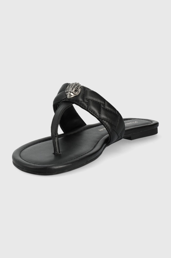 Шкіряні в'єтнамки Kurt Geiger London колір чорний фото 2