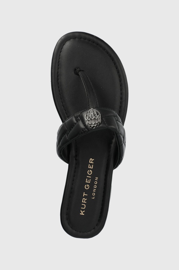 Шкіряні в'єтнамки Kurt Geiger London колір чорний фото 4