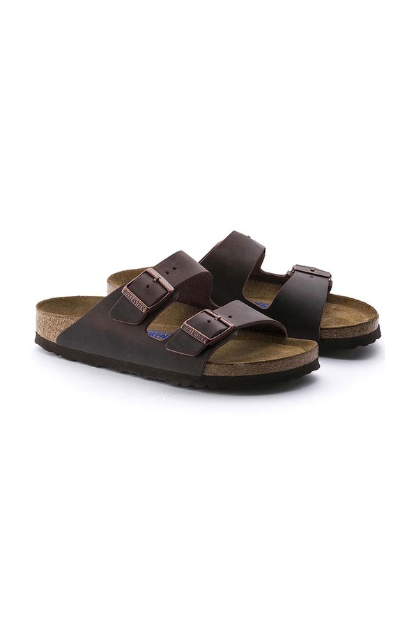 Шкіряні шльопанці Birkenstock Arizona колір коричневий фото 3