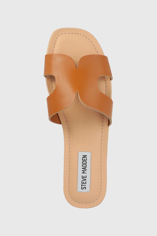 Шкіряні шльопанці Steve Madden колір коричневий фото 4