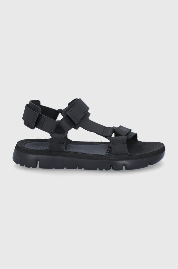 Кожаные сандалии Camper Oruga Sandal цвет черный