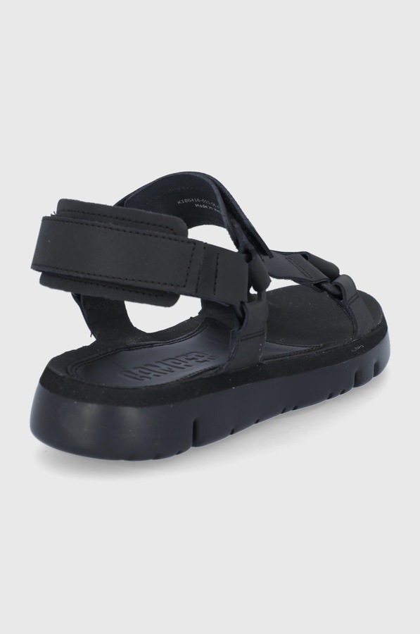 Шкіряні сандалі Camper Oruga Sandal колір чорний фото 2