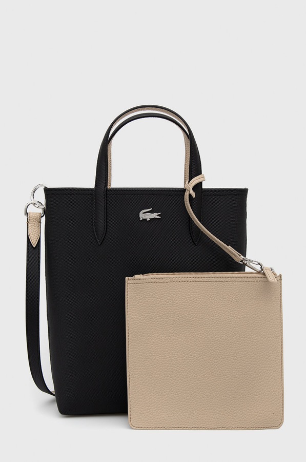 Двусторонняя сумочка Lacoste цвет бежевый