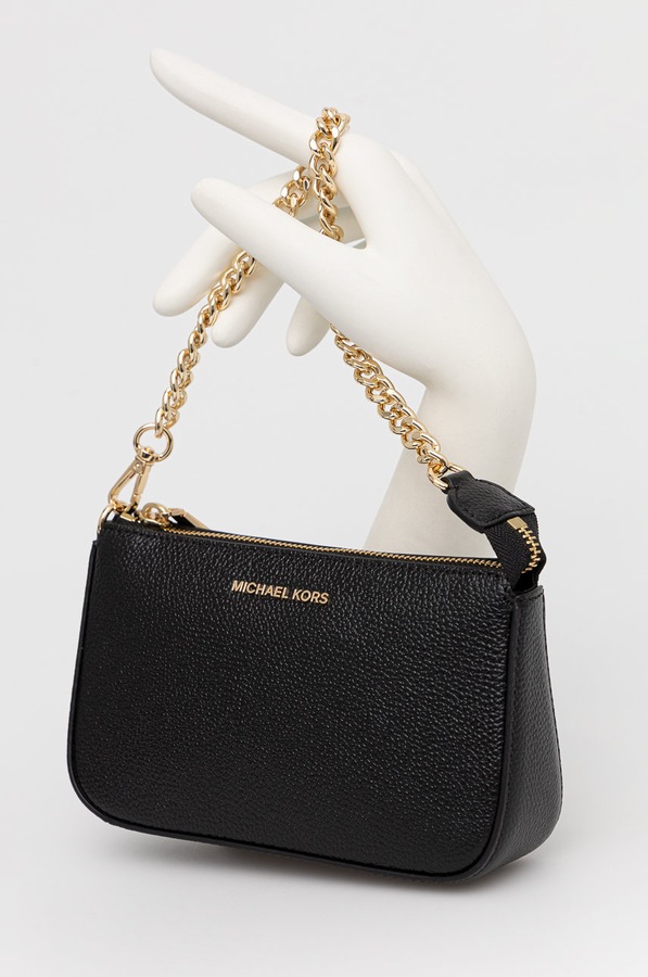 Шкіряна сумочка MICHAEL Michael Kors колір чорний фото 2
