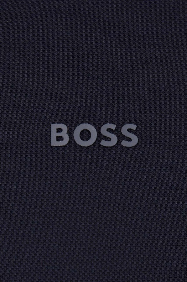 Поло чоловіче бавовняне BOSS Parlay 147 колір темно-синій фото 4