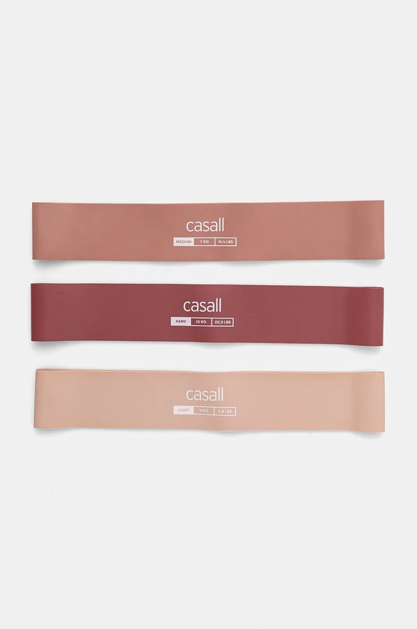 Стрічки опору для вправ Casall 3-pack колір рожевий