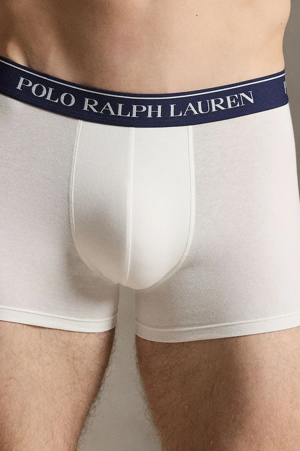 Боксери чоловічі бавовняні з еластаном 3 шт. Polo Ralph Lauren колір білий фото 4
