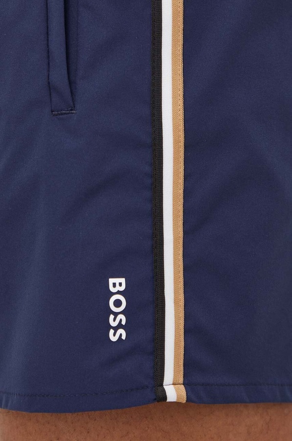 Шорти для купання чоловічі BOSS Iconic колір темно-синій фото 3
