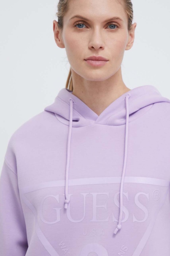 Кофта Guess колір фіолетовий фото 4