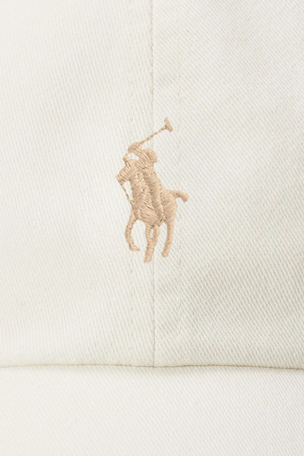 Бейсболка жіноча бавовняна Polo Ralph Lauren колір бежевий фото 2