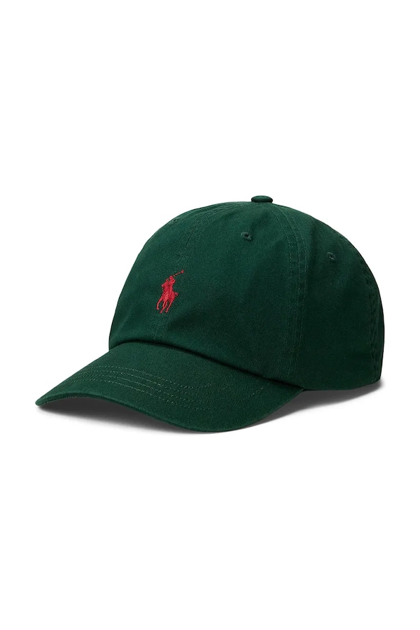 Бейсболка жіноча бавовняна Polo Ralph Lauren колір зелений