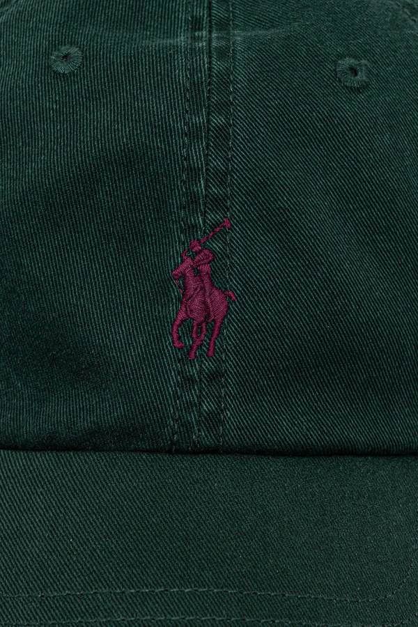 Кепка чоловіча бавовняна Polo Ralph Lauren колір зелений