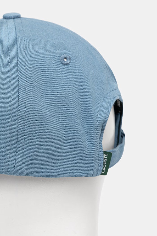 Бейсболка бавовняна Lacoste колір блакитний фото 2